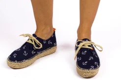 Abarca Shoes Alpargatas De Verano^Blucher Terra Anclas Marino