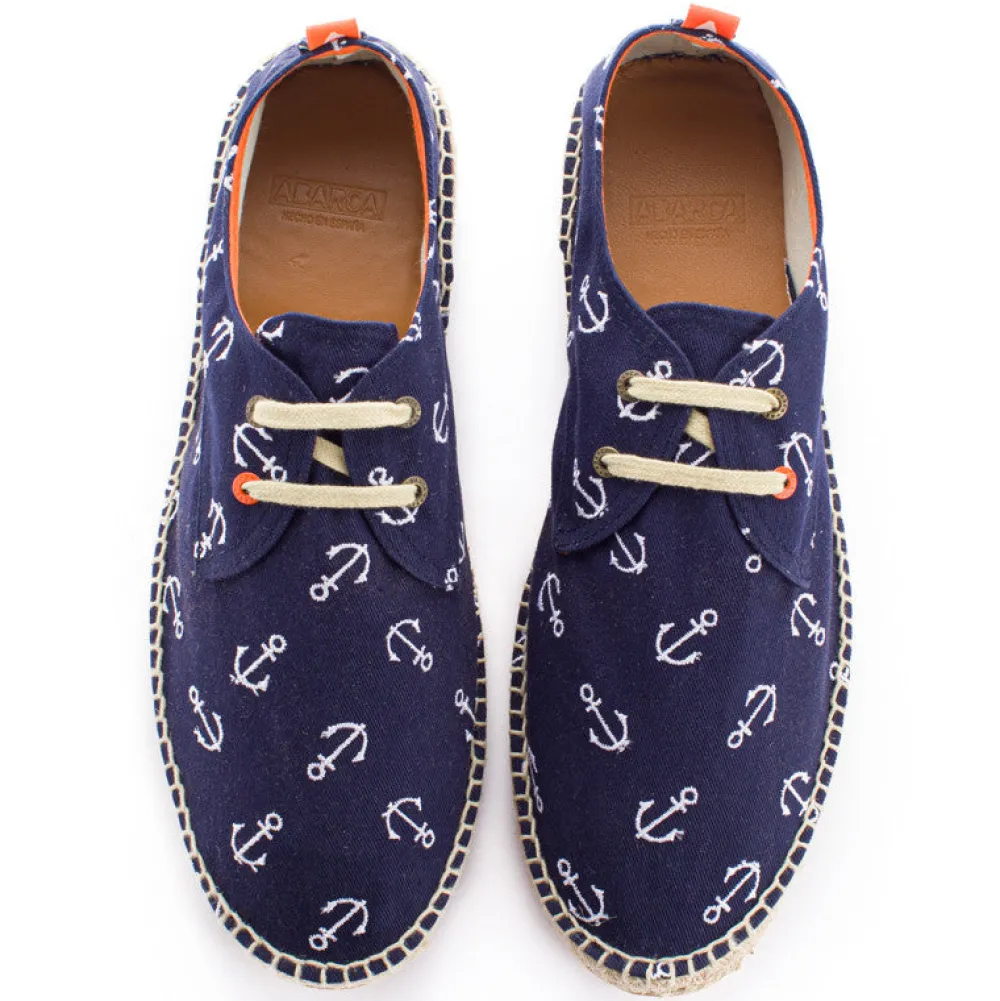 Abarca Shoes Alpargatas Blucher^Blucher Terra Anclas Marino