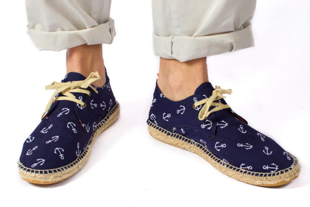 Abarca Shoes Alpargatas Blucher^Blucher Terra Anclas Marino