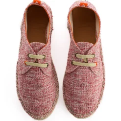 Abarca Shoes Alpargatas De Verano^Blucher Terra Casa Blanca Rojo