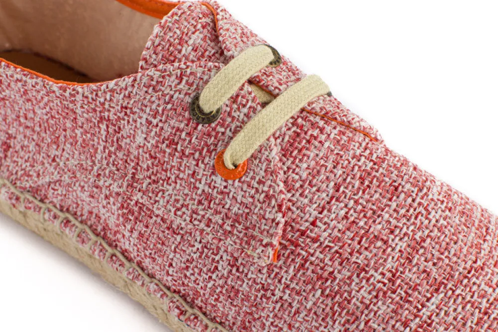 Abarca Shoes Alpargatas Con Cordones^Blucher Terra Casa Blanca Rojo