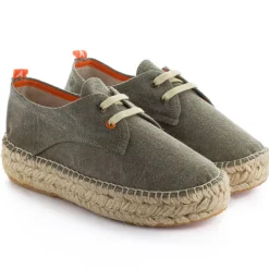 Abarca Shoes Alpargatas Con Cordones^Blucher Terra Kaki