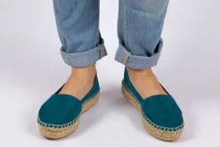 Abarca Shoes Alpargatas Yute^Camping Piel Aguamar