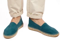 Abarca Shoes Alpargatas Camping^Camping Piel Aguamar