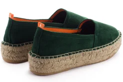 Abarca Shoes Alpargatas Yute^Camping Piel Esmeralda