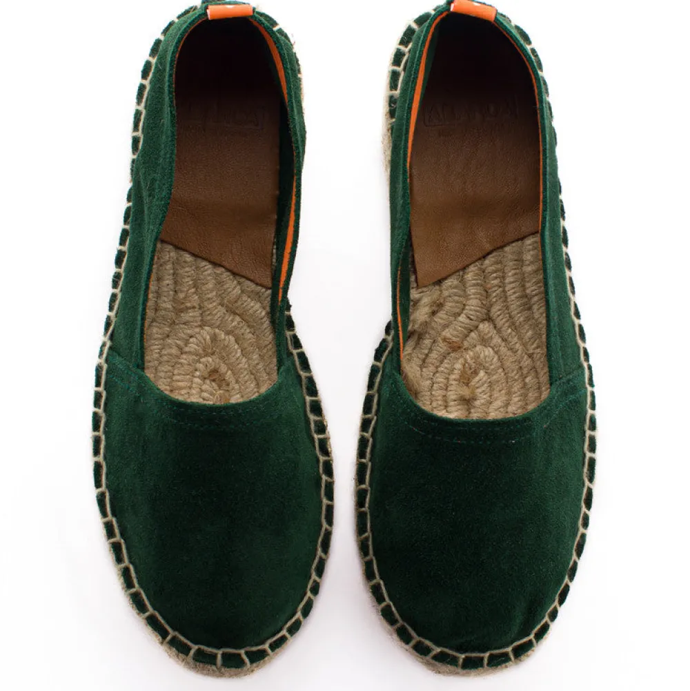 Abarca Shoes Alpargatas Yute^Camping Piel Esmeralda