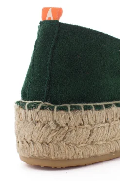 Abarca Shoes Alpargatas Yute^Camping Piel Esmeralda