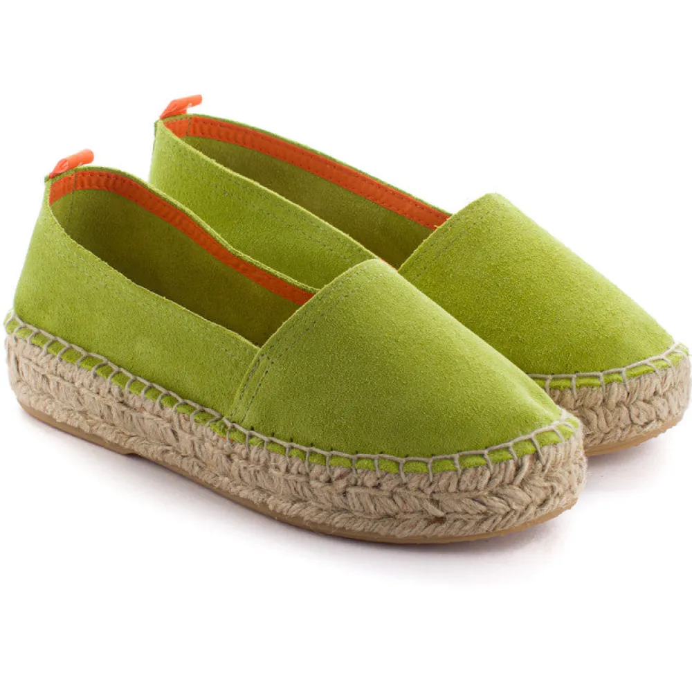 Abarca Shoes Alpargatas Yute^Camping Piel Pistacho