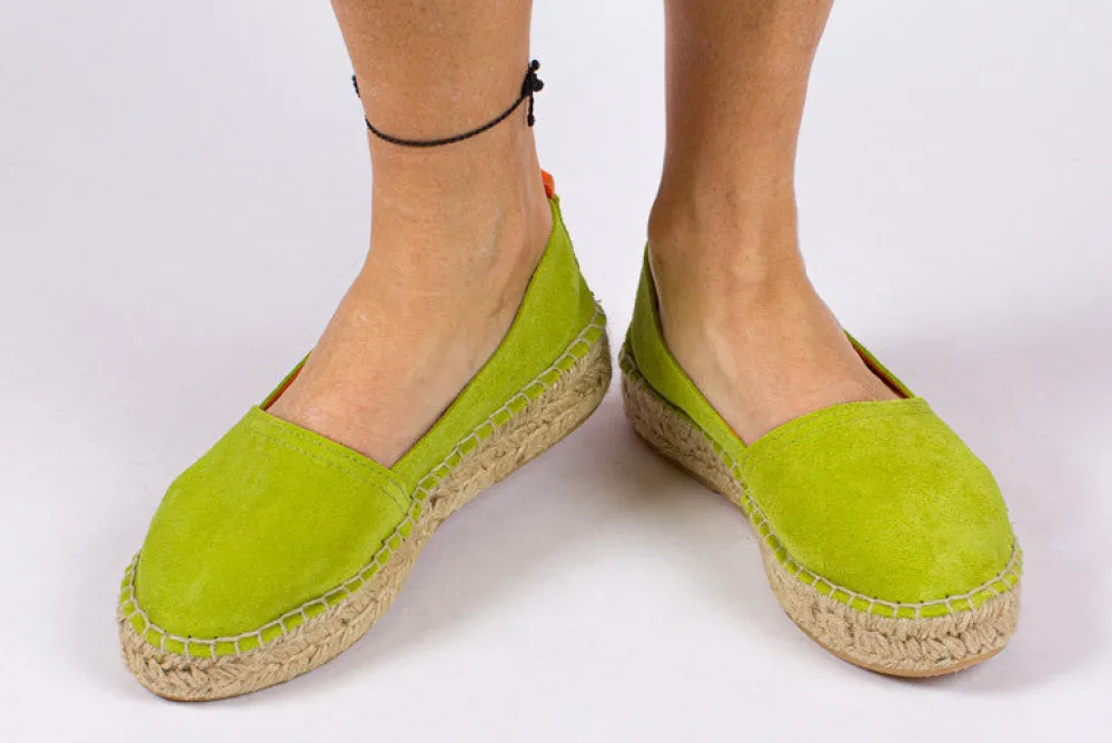 Abarca Shoes Alpargatas Yute^Camping Piel Pistacho