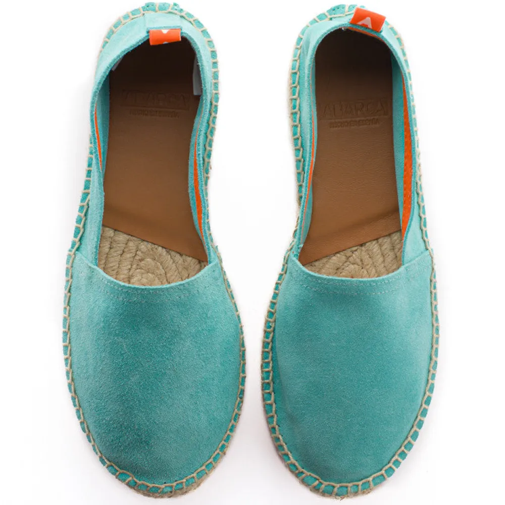 Abarca Shoes Alpargatas Yute^Camping Piel Turquesa