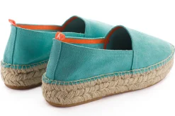 Abarca Shoes Alpargatas De Verano^Camping Piel Turquesa