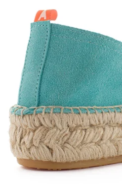 Abarca Shoes Alpargatas De Verano^Camping Piel Turquesa