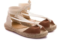 Abarca Shoes Alpargatas De Verano^Menorquinas Cinta Nobuck Brandy