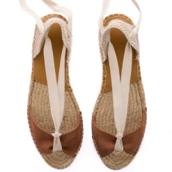 Abarca Shoes Alpargatas Yute^Menorquinas Cinta Nobuck Brandy