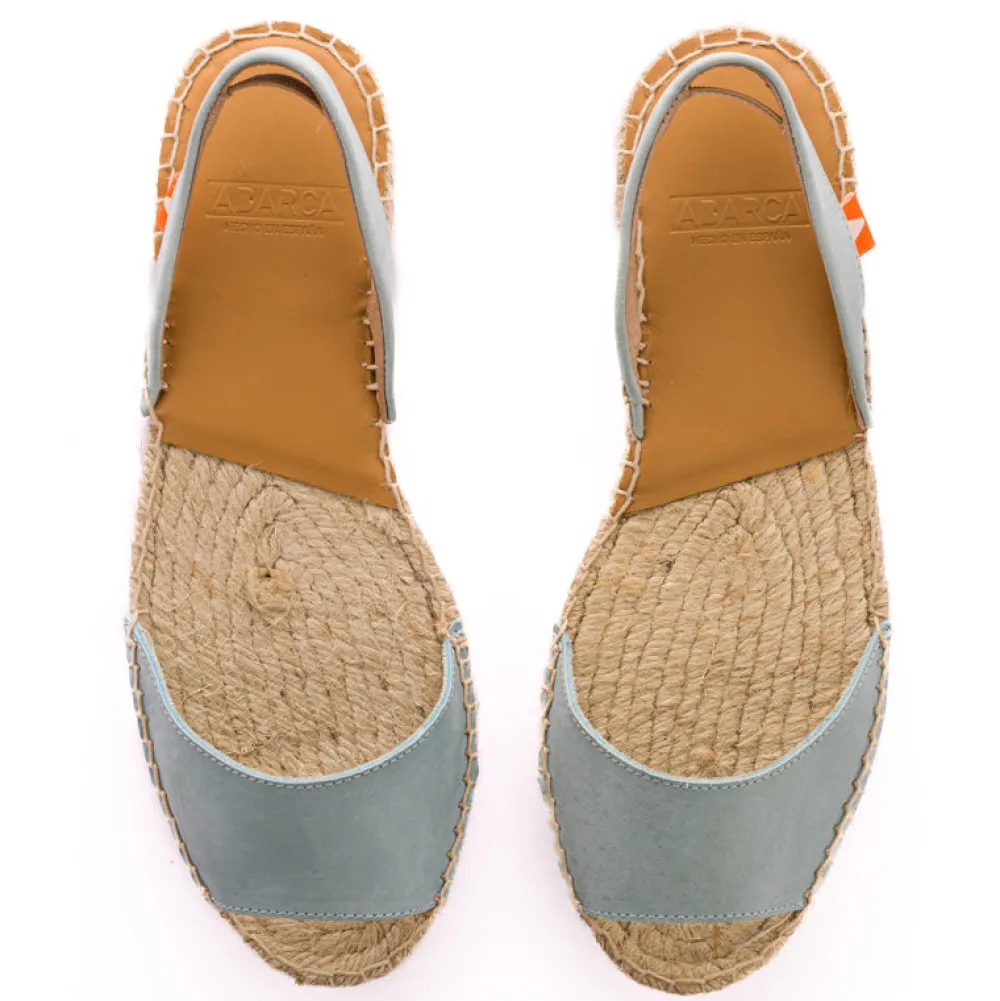 Abarca Shoes Alpargatas Yute^Menorquinas Nobuck Celeste
