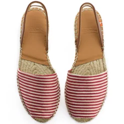 Abarca Shoes Menorquinas^Menorquinas Piel Con Rayas Rojas