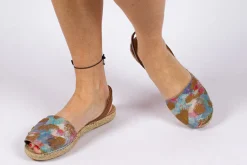 Abarca Shoes Alpargatas De Verano^Menorquinas Piel Fantasia Marron