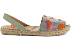 Abarca Shoes Alpargatas De Verano^Menorquinas Piel Fantasia Naranja