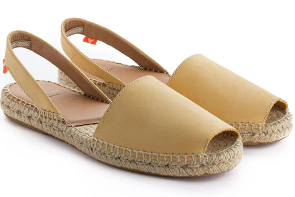 Abarca Shoes Alpargatas De Verano^Menorquinas Piel Vainilla