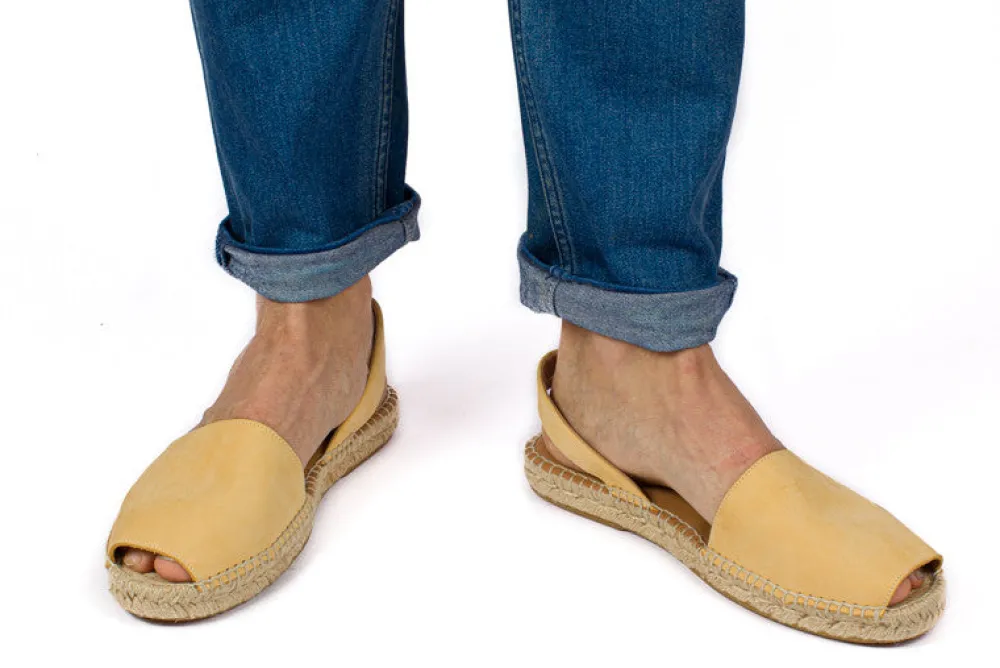 Abarca Shoes Alpargatas De Verano^Menorquinas Piel Vainilla