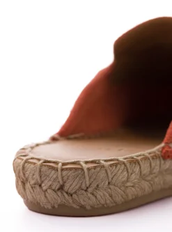 Abarca Shoes Alpargatas De Verano^Mocasín Abierto Borlas Piel Coral