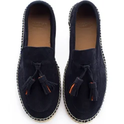 Abarca Shoes Alpargatas De Verano^Mocasín Borlas Piel Marino