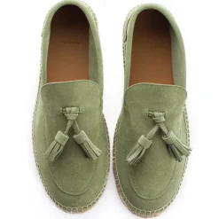 Abarca Shoes Alpargata Mocasín^Mocasín Borlas Piel Menta