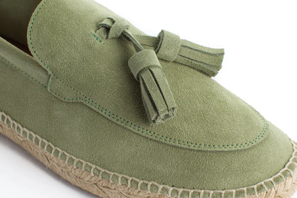 Abarca Shoes Alpargata Mocasín^Mocasín Borlas Piel Menta