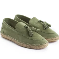 Abarca Shoes Alpargatas De Verano^Mocasín Borlas Piel Menta