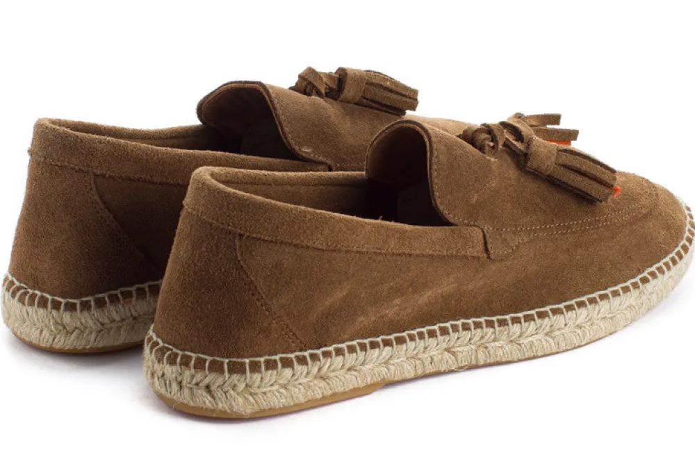 Abarca Shoes Alpargata Mocasín^Mocasín Borlas Piel Tierra