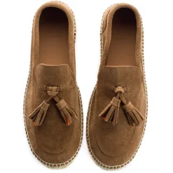 Abarca Shoes Alpargata Mocasín^Mocasín Borlas Piel Tierra