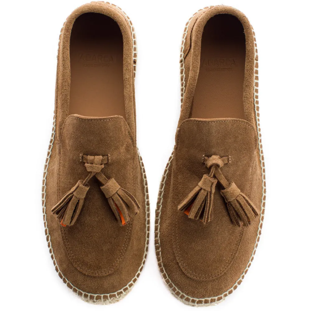 Abarca Shoes Alpargata Mocasín^Mocasín Borlas Piel Tierra