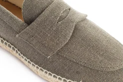 Abarca Shoes Alpargata Mocasín^Mocasín Lino Viejo Kaki