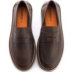 Abarca Shoes Zapatos De Piel^Mocasín Piel Encerado Cafe