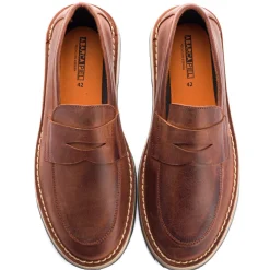 Abarca Shoes Zapatos De Piel^Mocasín Piel Encerado Roble