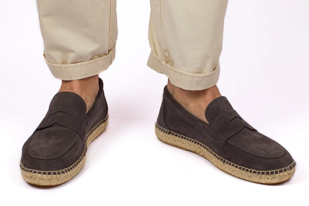 Abarca Shoes Alpargata Mocasín^Mocasín Piel Gris