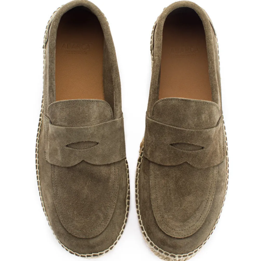 Abarca Shoes Alpargata Mocasín^Mocasín Piel Kaki 19