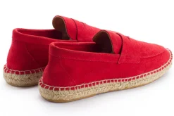 Abarca Shoes Alpargatas De Verano^Mocasín Piel Rojo