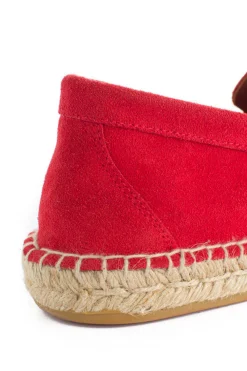 Abarca Shoes Alpargatas De Verano^Mocasín Piel Rojo