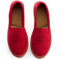 Abarca Shoes Alpargata Mocasín^Mocasín Piel Rojo 556