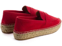 Abarca Shoes Alpargatas De Verano^Mocasín Piel Rojo 556