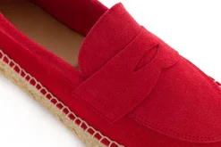 Abarca Shoes Alpargatas De Verano^Mocasín Piel Rojo 556