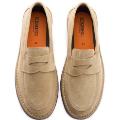 Abarca Shoes Zapatos De Piel^Mocasín Piel Serraje Beige