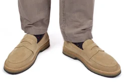 Abarca Shoes Zapatos De Piel^Mocasín Piel Serraje Beige