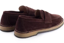 Abarca Shoes Mocasínes^Mocasín Piel Serraje Chocolate