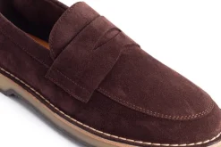 Abarca Shoes Mocasínes^Mocasín Piel Serraje Chocolate