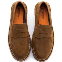 Abarca Shoes Zapatos De Piel^Mocasín Piel Serraje Tierra