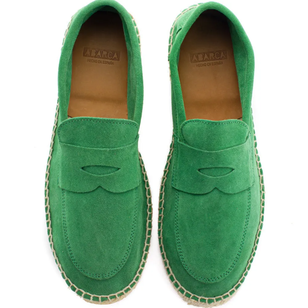 Abarca Shoes Alpargata Mocasín^Mocasín Piel Verde