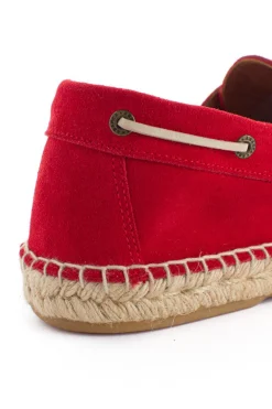 Abarca Shoes Alpargatas De Verano^Nautico Piel Rojo 556