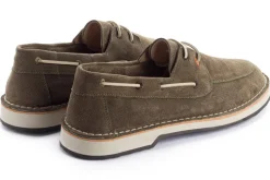 Abarca Shoes Nauticos^Nautico Piel Serraje Gris Verde